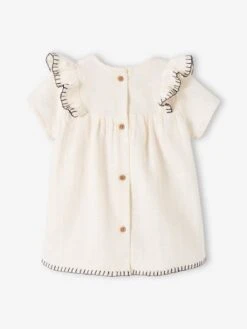 Robe En Gaze De Coton Naissance -Cyrillus || PETIT BATEAU || MINNIE Soldes Boutique robe en gaze de coton naissance 3