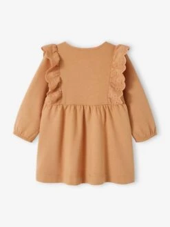 Robe En Molleton Bébé Volant En Broderie Anglaise -Cyrillus || PETIT BATEAU || MINNIE Soldes Boutique robe en molleton bebe volant en broderie anglaise 6