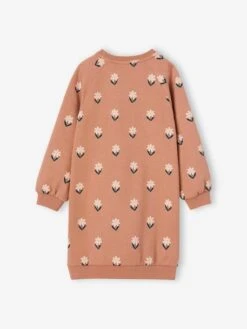 Robe En Molleton Fleurs Pop Fille -Cyrillus || PETIT BATEAU || MINNIE Soldes Boutique robe en molleton fleurs pop fille 4