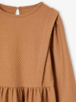 Robe En Tissu Reliéfé Fille Manches Longues -Cyrillus || PETIT BATEAU || MINNIE Soldes Boutique robe en tissu reliefe fille manches longues 2