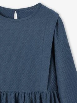 Robe En Tissu Reliéfé Fille Manches Longues -Cyrillus || PETIT BATEAU || MINNIE Soldes Boutique robe en tissu reliefe fille manches longues 3