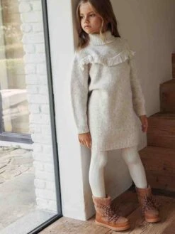 Robe En Tricot Animée De Franges Fille -Cyrillus || PETIT BATEAU || MINNIE Soldes Boutique robe en tricot animee de franges fille 5