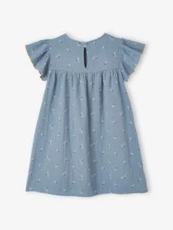 Robe Fille En Gaze De Coton Imprimée Manches Papillon -Cyrillus || PETIT BATEAU || MINNIE Soldes Boutique robe fille en gaze de coton imprimee manches papillon 5