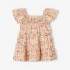 Robe Fleurie Bébé Avec Smocks -Cyrillus || PETIT BATEAU || MINNIE Soldes Boutique robe fleurie bebe avec smocks