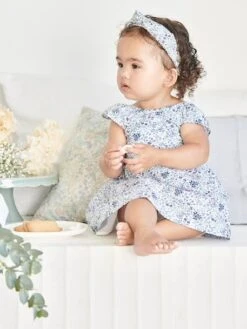 Robe Fleurie Bébé De Cérémonie -Cyrillus || PETIT BATEAU || MINNIE Soldes Boutique robe fleurie bebe de ceremonie 3