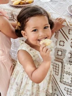 Robe Fleurie Bébé En Gaze De Coton -Cyrillus || PETIT BATEAU || MINNIE Soldes Boutique robe fleurie bebe en gaze de coton 7