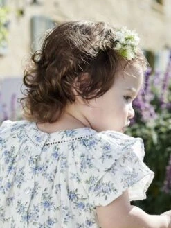 Robe Fleurie De Cérémonie Bébé En Gaze De Coton -Cyrillus || PETIT BATEAU || MINNIE Soldes Boutique robe fleurie de ceremonie bebe en gaze de coton 5