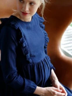 Robe Gaze De Coton De Grossesse Et D'allaitement