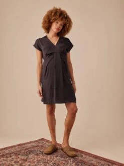 Robe Grossesse Satinée Effet Noué ENVIE DE FRAISE 13 Robe Grossesse Satinée Effet Noué ENVIE DE FRAISE -Cyrillus || PETIT BATEAU || MINNIE Soldes Boutique robe grossesse satinee effet noue envie de fraise 1