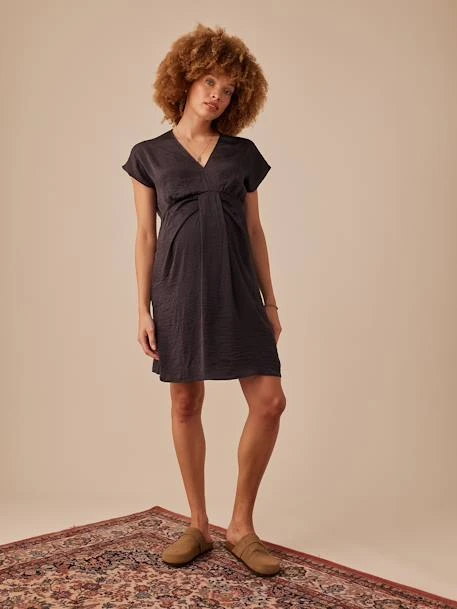 Robe Grossesse Satinée Effet Noué ENVIE DE FRAISE 4 Robe Grossesse Satinée Effet Noué ENVIE DE FRAISE – Image 2