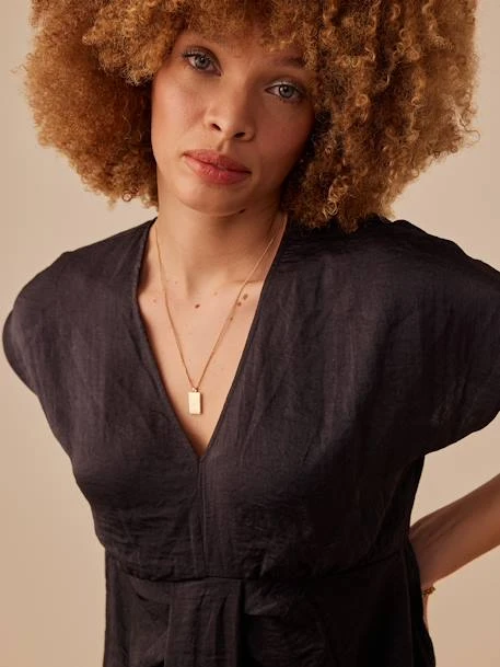 Robe Grossesse Satinée Effet Noué ENVIE DE FRAISE 6 Robe Grossesse Satinée Effet Noué ENVIE DE FRAISE – Image 4