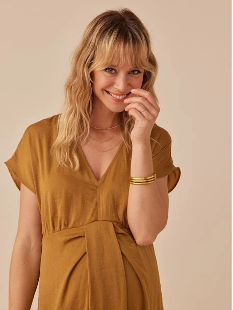 Robe Grossesse Satinée Effet Noué ENVIE DE FRAISE 3 Robe Grossesse Satinée Effet Noué ENVIE DE FRAISE