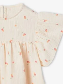 Robe Imprimée Fleurs En Gaze De Coton Fille -Cyrillus || PETIT BATEAU || MINNIE Soldes Boutique robe imprimee fleurs en gaze de coton fille 2