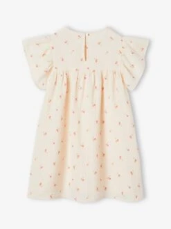Robe Imprimée Fleurs En Gaze De Coton Fille -Cyrillus || PETIT BATEAU || MINNIE Soldes Boutique robe imprimee fleurs en gaze de coton fille 4