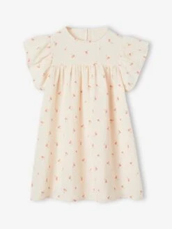 Robe Imprimée Fleurs En Gaze De Coton Fille -Cyrillus || PETIT BATEAU || MINNIE Soldes Boutique robe imprimee fleurs en gaze de coton fille 7