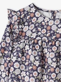 Robe Imprimée Fleurs Manches Volantées Fille -Cyrillus || PETIT BATEAU || MINNIE Soldes Boutique robe imprimee fleurs manches volantees fille 3