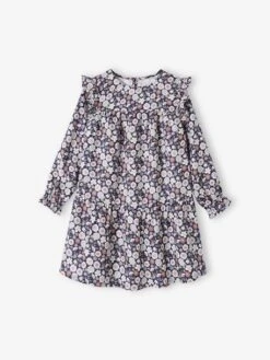 Robe Imprimée Fleurs Manches Volantées Fille -Cyrillus || PETIT BATEAU || MINNIE Soldes Boutique robe imprimee fleurs manches volantees fille 4
