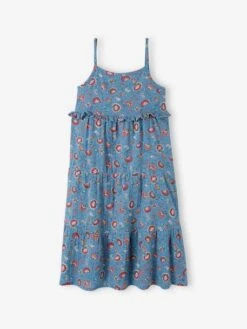 Robe Longue à Bretelles En Gaze De Coton Fille -Cyrillus || PETIT BATEAU || MINNIE Soldes Boutique robe longue a bretelles en gaze de coton fille 6