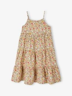 Robe Longue à Bretelles En Gaze De Coton Fille -Cyrillus || PETIT BATEAU || MINNIE Soldes Boutique robe longue a bretelles en gaze de coton fille 7