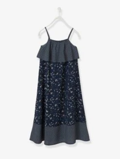 Robe Longue à Bretelles Imprimée Fille -Cyrillus || PETIT BATEAU || MINNIE Soldes Boutique robe longue a bretelles imprimee fille 2