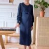 Robe Longue De Grossesse Effet Drapé 2 Robe Longue De Grossesse Effet Drapé -Cyrillus || PETIT BATEAU || MINNIE Soldes Boutique robe longue de grossesse effet drape