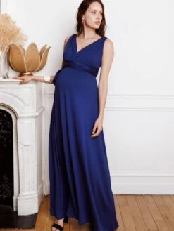Robe Longue De Grossesse Romaine Tank ENVIE DE FRAISE -Cyrillus || PETIT BATEAU || MINNIE Soldes Boutique robe longue de grossesse romaine tank envie de fraise 2