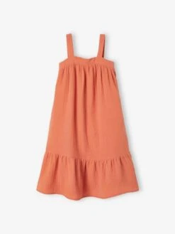 Robe Longue En Gaze De Coton Fille -Cyrillus || PETIT BATEAU || MINNIE Soldes Boutique robe longue en gaze de coton fille 2