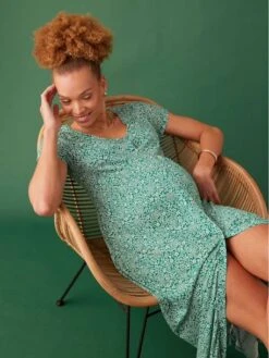 Robe Longue Grossesse Fluide Boutonnée ENVIE DE FRAISE -Cyrillus || PETIT BATEAU || MINNIE Soldes Boutique robe longue grossesse fluide boutonnee envie de fraise 3