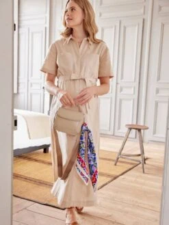 Robe Longue Saharienne De Grossesse Et D'allaitement 17 Robe Longue Saharienne De Grossesse Et D'allaitement -Cyrillus || PETIT BATEAU || MINNIE Soldes Boutique robe longue saharienne de grossesse et dallaitement 6