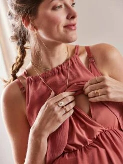 Robe Longue Sans Manches Grossesse Et Allaitement -Cyrillus || PETIT BATEAU || MINNIE Soldes Boutique robe longue sans manches grossesse et allaitement 4