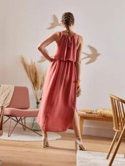 Robe Longue Sans Manches Grossesse Et Allaitement -Cyrillus || PETIT BATEAU || MINNIE Soldes Boutique robe longue sans manches grossesse et allaitement 5