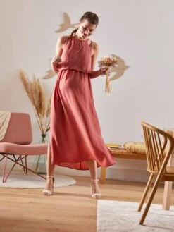 Robe Longue Sans Manches Grossesse Et Allaitement -Cyrillus || PETIT BATEAU || MINNIE Soldes Boutique robe longue sans manches grossesse et allaitement 6