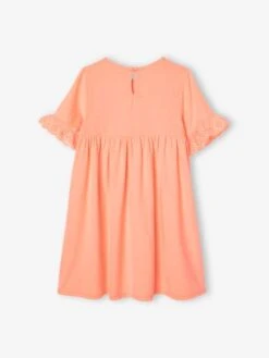 Robe Manches Courtes En Broderie Anglaise Fille -Cyrillus || PETIT BATEAU || MINNIE Soldes Boutique robe manches courtes en broderie anglaise fille 2
