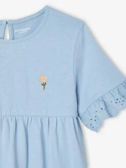 Robe Manches Courtes En Broderie Anglaise Fille -Cyrillus || PETIT BATEAU || MINNIE Soldes Boutique robe manches courtes en broderie anglaise fille 3