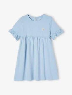 Robe Manches Courtes En Broderie Anglaise Fille -Cyrillus || PETIT BATEAU || MINNIE Soldes Boutique robe manches courtes en broderie anglaise fille 4