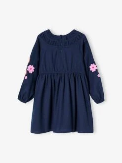 Robe Manches Longues Brodées Fleurs Fille -Cyrillus || PETIT BATEAU || MINNIE Soldes Boutique robe manches longues brodees fleurs fille 2