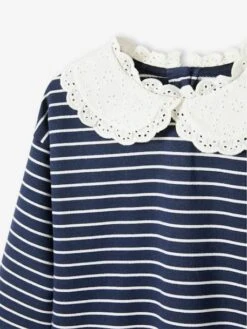 Robe Marinière Col Claudine Fille -Cyrillus || PETIT BATEAU || MINNIE Soldes Boutique robe mariniere col claudine fille 1