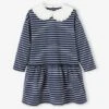 Robe Marinière Col Claudine Fille -Cyrillus || PETIT BATEAU || MINNIE Soldes Boutique robe mariniere col claudine fille