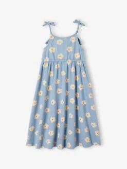 Robe Mi-longue à Bretelles Imprimée Fille -Cyrillus || PETIT BATEAU || MINNIE Soldes Boutique robe mi longue a bretelles imprimee fille 5