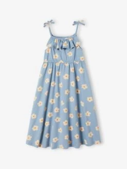 Robe Mi-longue à Bretelles Imprimée Fille -Cyrillus || PETIT BATEAU || MINNIE Soldes Boutique robe mi longue a bretelles imprimee fille 7
