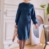 Robe-pull Mi-longue Avec Ceinture De Grossesse 2 Robe-pull Mi-longue Avec Ceinture De Grossesse -Cyrillus || PETIT BATEAU || MINNIE Soldes Boutique robe pull mi longue avec ceinture de grossesse