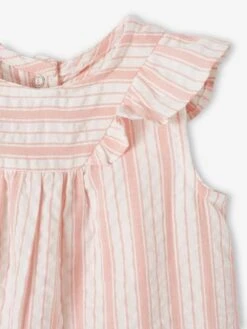 Robe Rayée En Seersucker Naissance -Cyrillus || PETIT BATEAU || MINNIE Soldes Boutique robe rayee en seersucker naissance 4