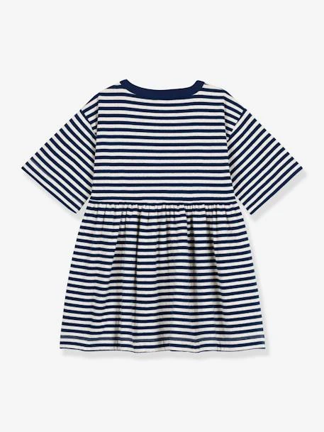 Robe Rayée Manches 3/4 Enfant Coton PETIT BATEAU 4 Robe Rayée Manches 3/4 Enfant Coton PETIT BATEAU – Image 2