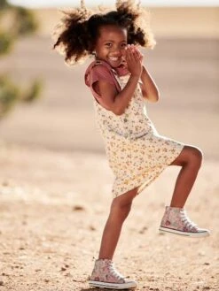 Robe-salopette à Fleurs Bretelles à Volants -Cyrillus || PETIT BATEAU || MINNIE Soldes Boutique robe salopette a fleurs bretelles a volants 2