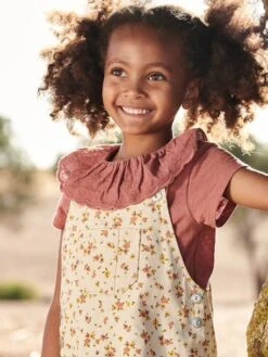 Robe-salopette à Fleurs Bretelles à Volants -Cyrillus || PETIT BATEAU || MINNIE Soldes Boutique robe salopette a fleurs bretelles a volants 7