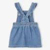 Robe Salopette En Denim Bébé Bretelles Volantées -Cyrillus || PETIT BATEAU || MINNIE Soldes Boutique robe salopette en denim bebe bretelles volantees