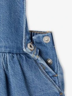 Robe Salopette En Denim Bébé Bretelles Volantées -Cyrillus || PETIT BATEAU || MINNIE Soldes Boutique robe salopette en denim bebe bretelles volantees 2