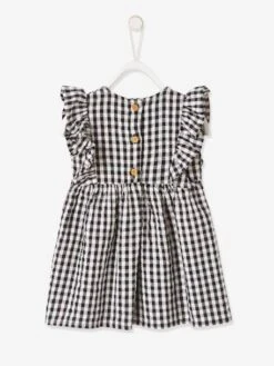 Robe Sans Manches Bébé Seersucker -Cyrillus || PETIT BATEAU || MINNIE Soldes Boutique robe sans manches bebe seersucker 1