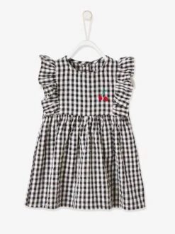 Robe Sans Manches Bébé Seersucker -Cyrillus || PETIT BATEAU || MINNIE Soldes Boutique robe sans manches bebe seersucker 4