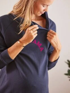 Robe-sweat Courte à Message Grossesse Et Allaitement -Cyrillus || PETIT BATEAU || MINNIE Soldes Boutique robe sweat courte a message grossesse et allaitement 7